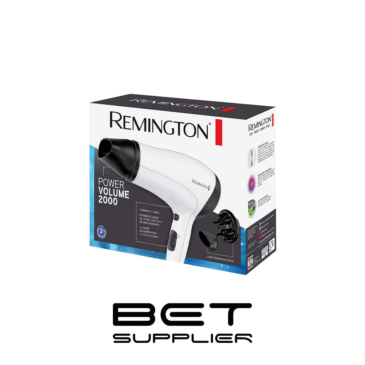 Secador De Cabello Remington Power Volume D3015