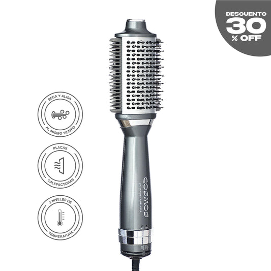 Cepillo Secador Cosmos Sagitta 2 en 1 – Seca, Alisa y Da Volumen | Uso Profesional y Personal