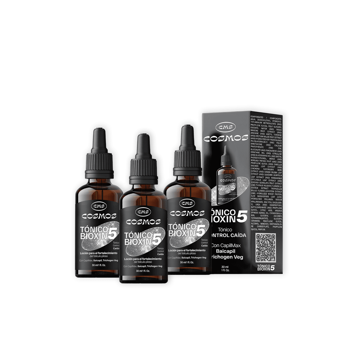 Tónico Anticaída Masculino CMS Cosmos Bioxin 5 PAGA 2 LLEVA 3
